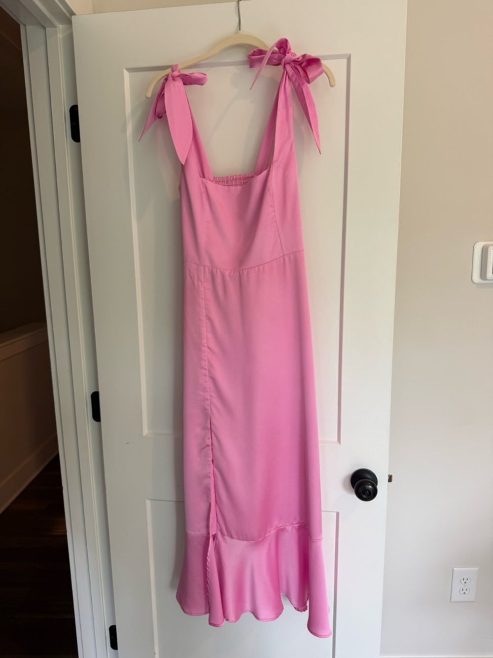 Show Me Your Mimi, Pink Tie-Shoulder Midi Dress